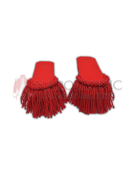 Red Wool Shoulder Wear Epaulette Pair