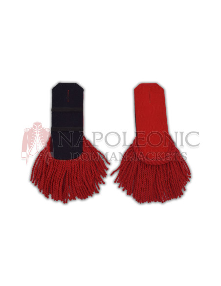 Red Wool Shoulder Wear Epaulette Pair