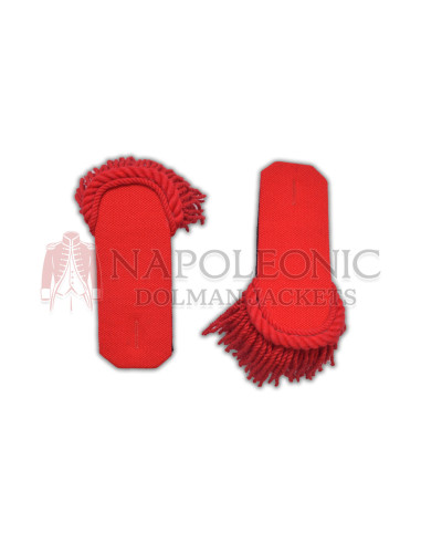 Red Wool Shoulder Wear Epaulette Pair