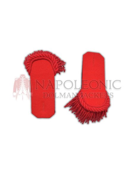 Red Wool Shoulder Wear Epaulette Pair