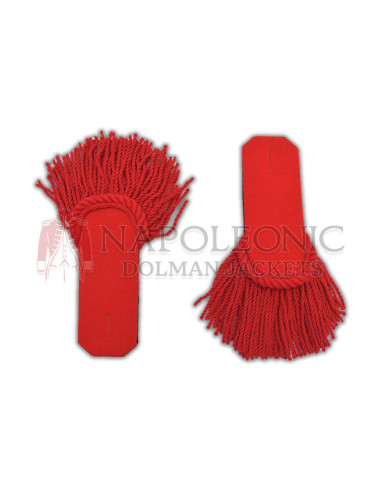 Red Wool Shoulder Wear Epaulette Pair