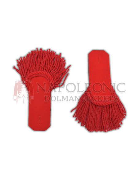 Red Wool Shoulder Wear Epaulette Pair