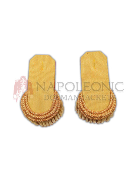 Shoulder Epaulettes with Gold Bullion Board Heavy Gold Fringe