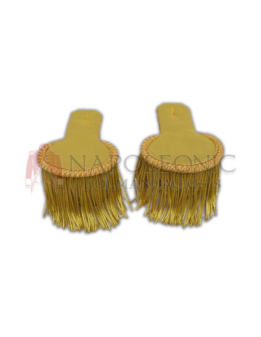 Bullion Fringe Gold Epaulette Shoulder Pair