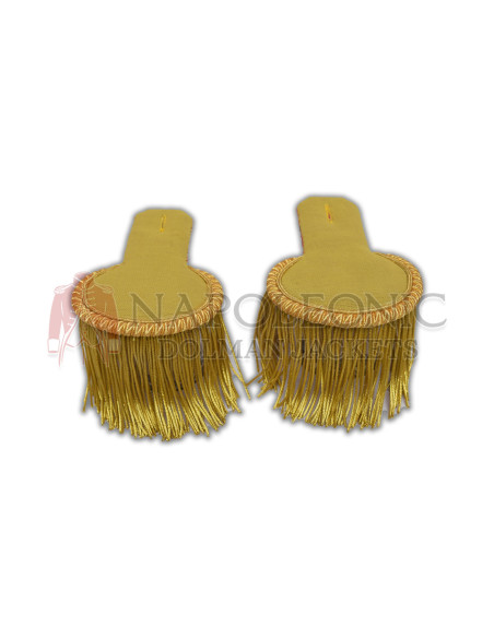 Bullion Fringe Gold Epaulette Shoulder Pair