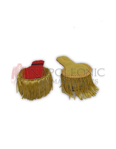 Bullion Fringe Gold Epaulette Shoulder Pair