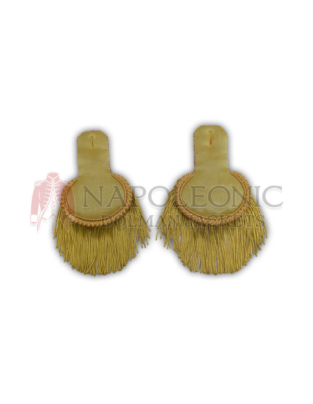 Bullion Fringe Gold Finish Epaulette Shoulder Pair