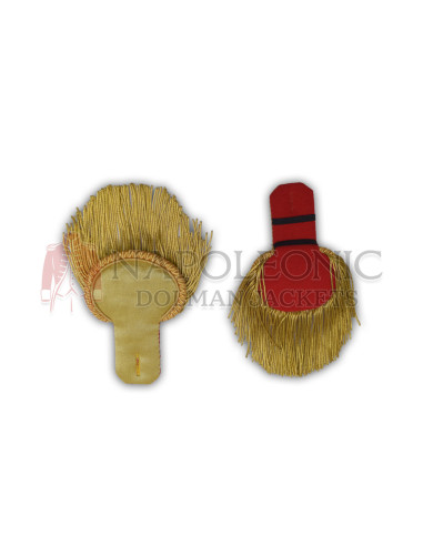 Bullion Fringe Gold Finish Epaulette Shoulder Pair
