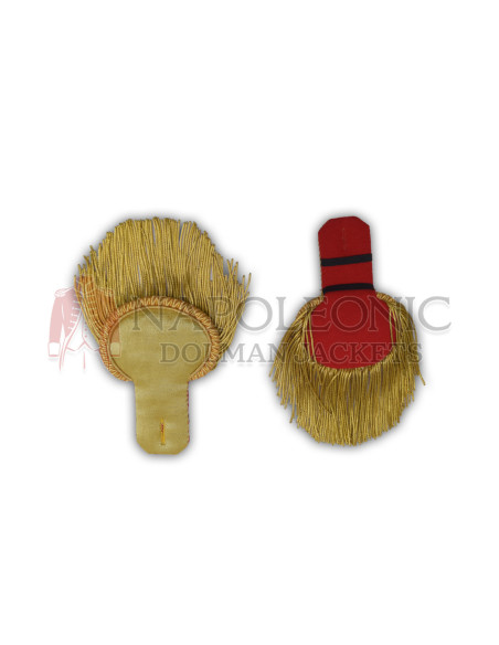 Bullion Fringe Gold Finish Epaulette Shoulder Pair