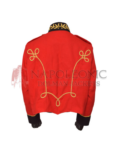 Modern Day Red Steampunk Hussar Jacket