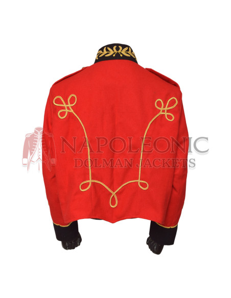 Modern Day Red Steampunk Hussar Jacket