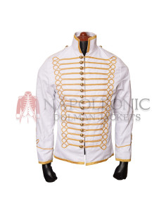 Steampunk Military Parade White Hussar Jacket