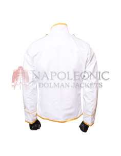 Steampunk Military Parade White Hussar Jacket 2