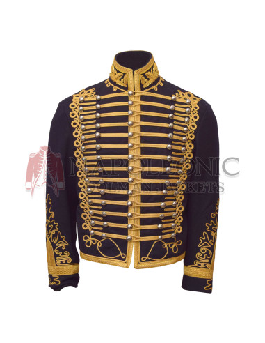 Gold Braid Hussar Military Blue Jacket