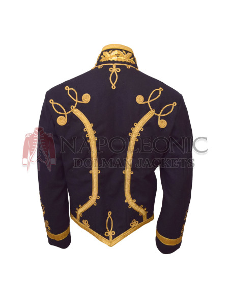 Gold Braid Hussar Military Blue Jacket