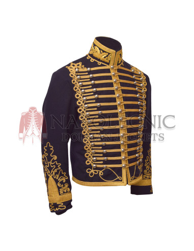 Gold Braid Hussar Military Blue Jacket