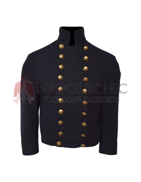 Blue Wool Hussar Military Jacket