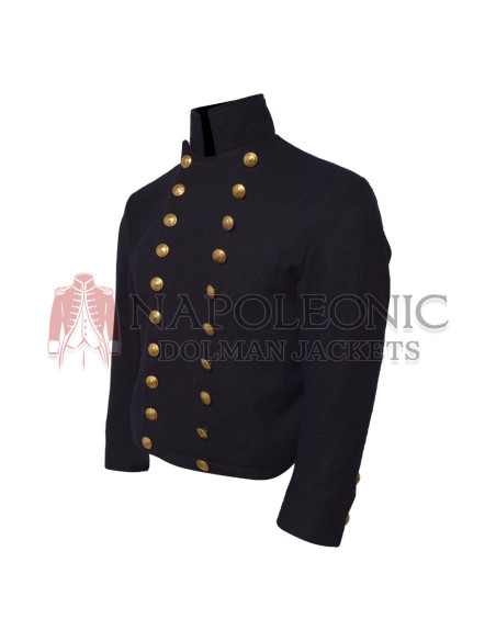 Blue Wool Hussar Military Jacket