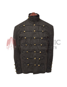 Slate Black Charcoal 1950 Military Band Jacket