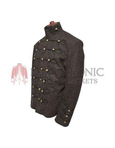 Slate Black Charcoal 1950 Military Band Jacket