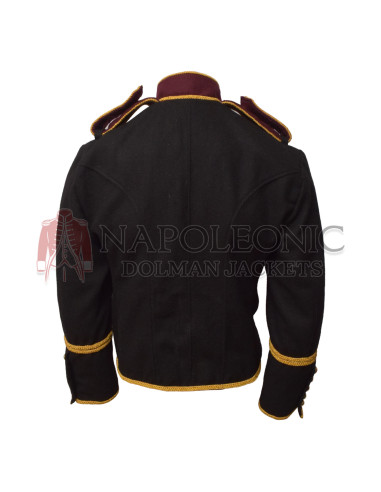 Black Hussar Twill Marching Band Jacket
