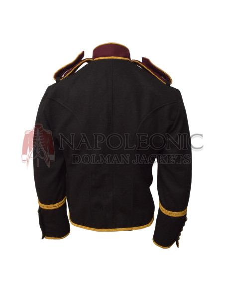 Black Hussar Twill Marching Band Jacket