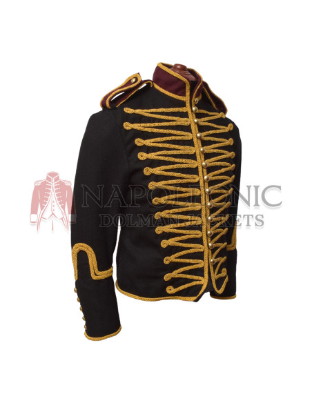 Black Hussar Twill Marching Band Jacket