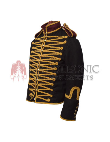 Black Hussar Twill Marching Band Jacket