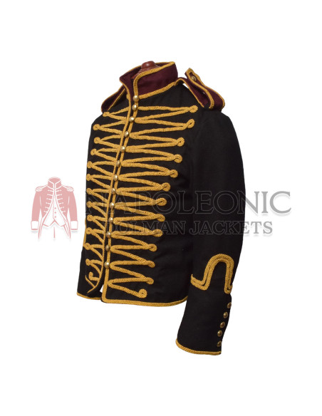 Black Hussar Twill Marching Band Jacket