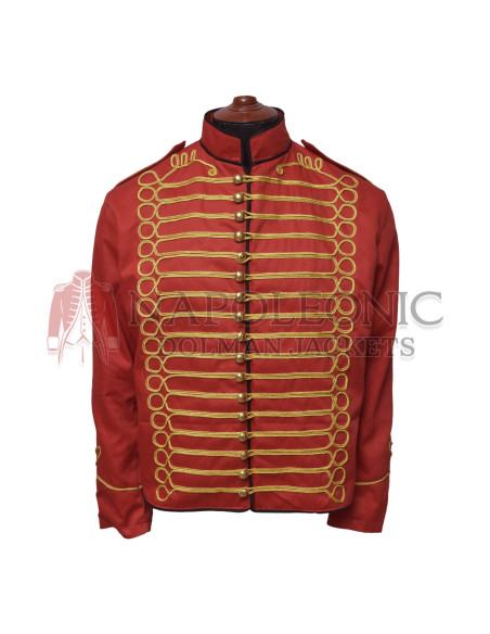 Red Drummer Parade Officer Hussar Jacket