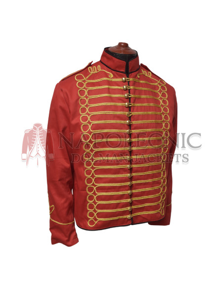 Red Drummer Parade Officer Hussar Jacket