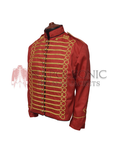 Red Drummer Parade Officer Hussar Jacket
