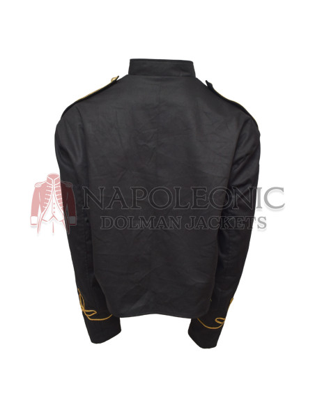Gold Braid Black Hussar Military Jacket