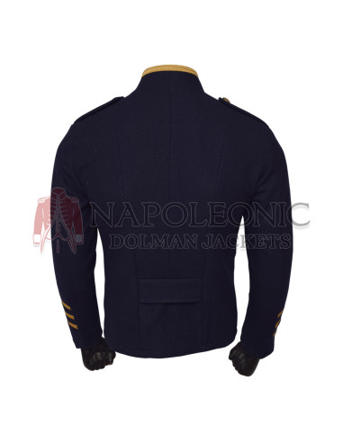 Gold Braid Hussar Military Blue Jacket