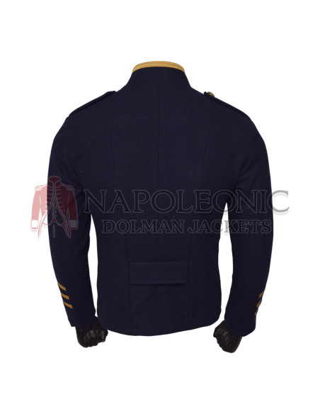 Gold Braid Hussar Military Blue Jacket