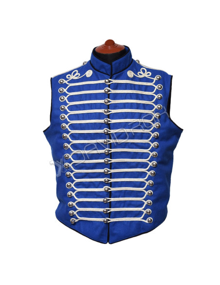 Men's Punk Drummer Parade Hussar Military Waistcoat