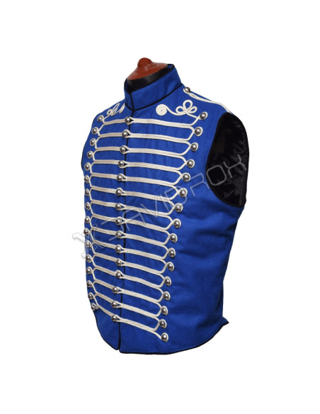 Men's Punk Drummer Parade Hussar Military Waistcoat