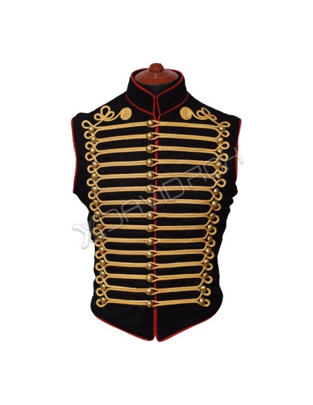 Steampunk Military Black Waistcoat