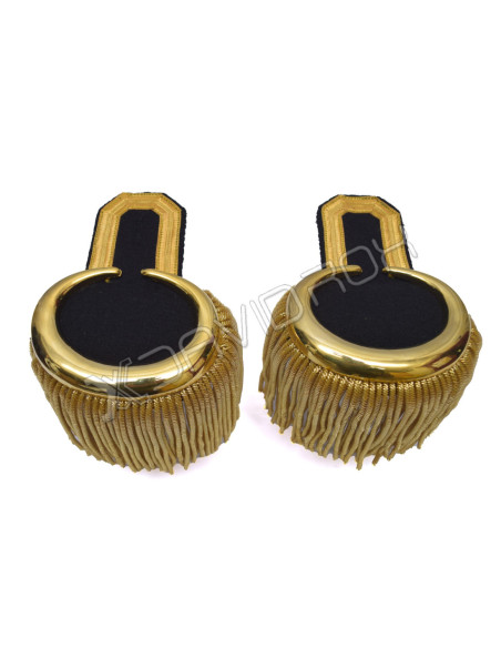 Gold Black Moon Shoulder Epaulettes