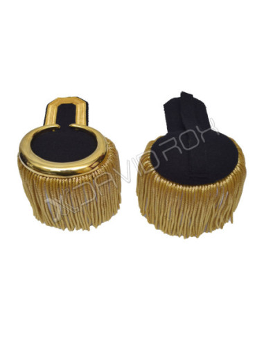 Gold Black Moon Shoulder Epaulettes