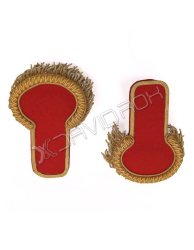 Red Blazer Gold Fringe Marching Epaulettes