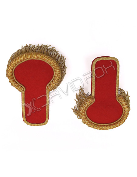 Red Blazer Gold Fringe Marching Epaulettes