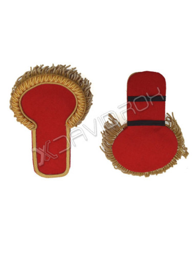 Red Blazer Gold Fringe Marching Epaulettes