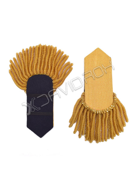 1810 British French Gold Laced Bullion Fringe Epaulette