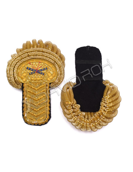 Hand Embroidered Gold Bullion Shoulder Epaulettes