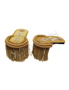 Gold Bullion Shoulder Epaulette Star Pair