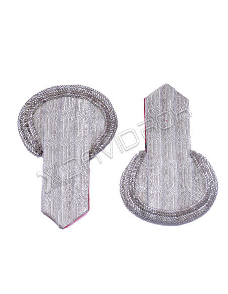 Silver Bullion Shoulder Epaulettes