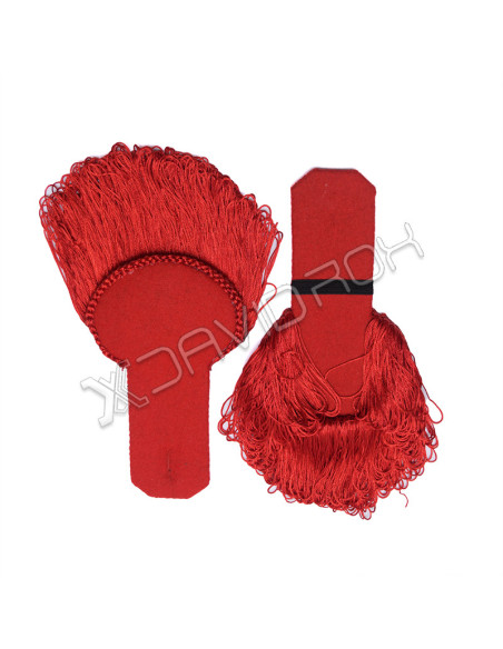 Red Fringe Marching Band Epaulette Board