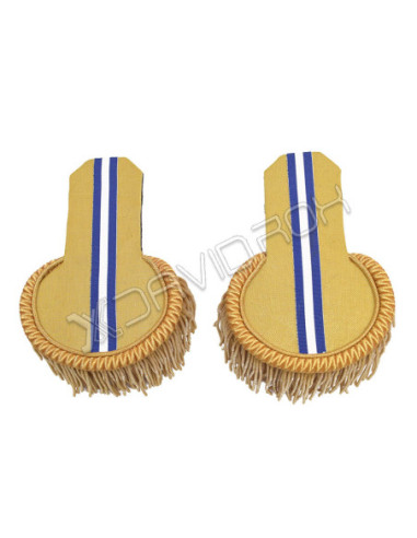 Blue Gold Bullion Shoulder Epaulettes