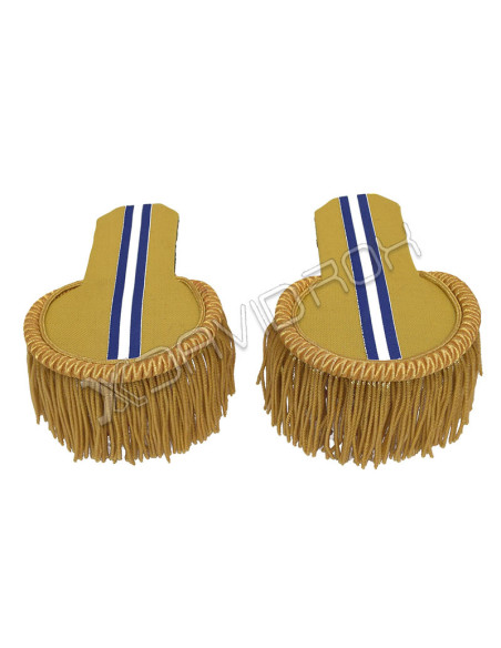Blue Gold Bullion Shoulder Epaulettes